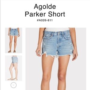 Agolde Parker Denim Shorts